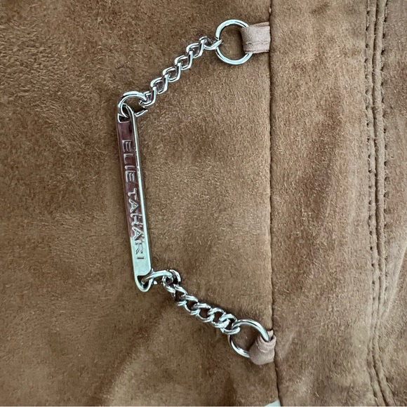 Elie Tahari Suede Moto Jacket - Picture 5 of 10